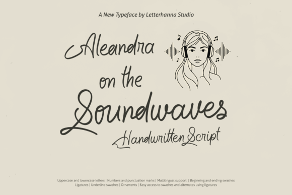 Aleandra on the Soundwaves: A Soulful Script Font for Web Design