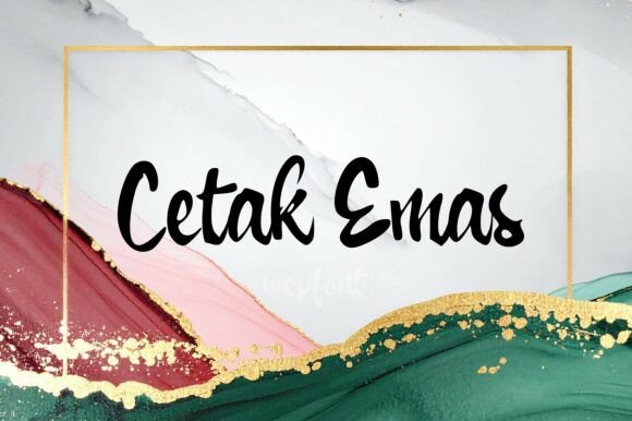 Cetak Emas: A Premium Script Handwritten Font for Makers