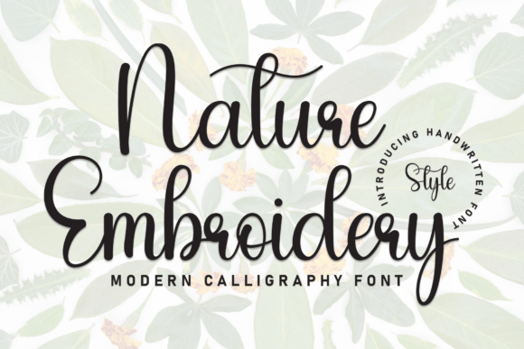 Nature Embroidery: A Script Handwritten Font for Web Design