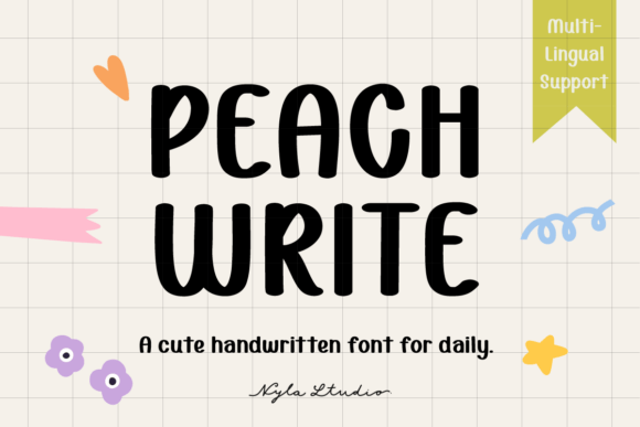 Peachwrite: A Charming Script Handwritten Font for Makers