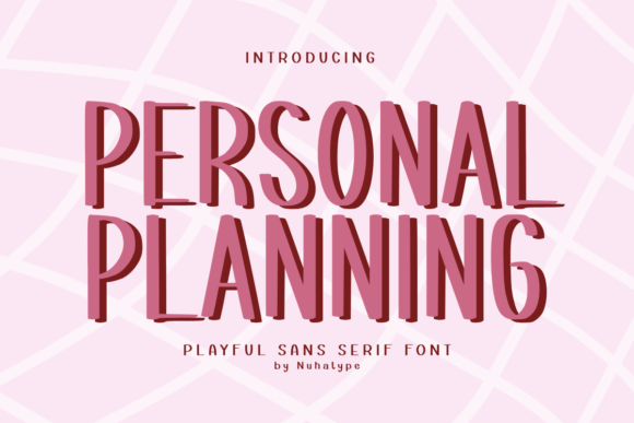 Personal Planning Font for Handmade Branding
